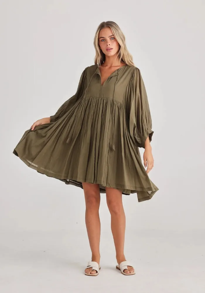 Wisteria Mini Dress - Olive