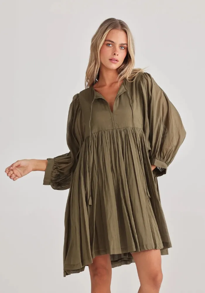 Wisteria Mini Dress - Olive