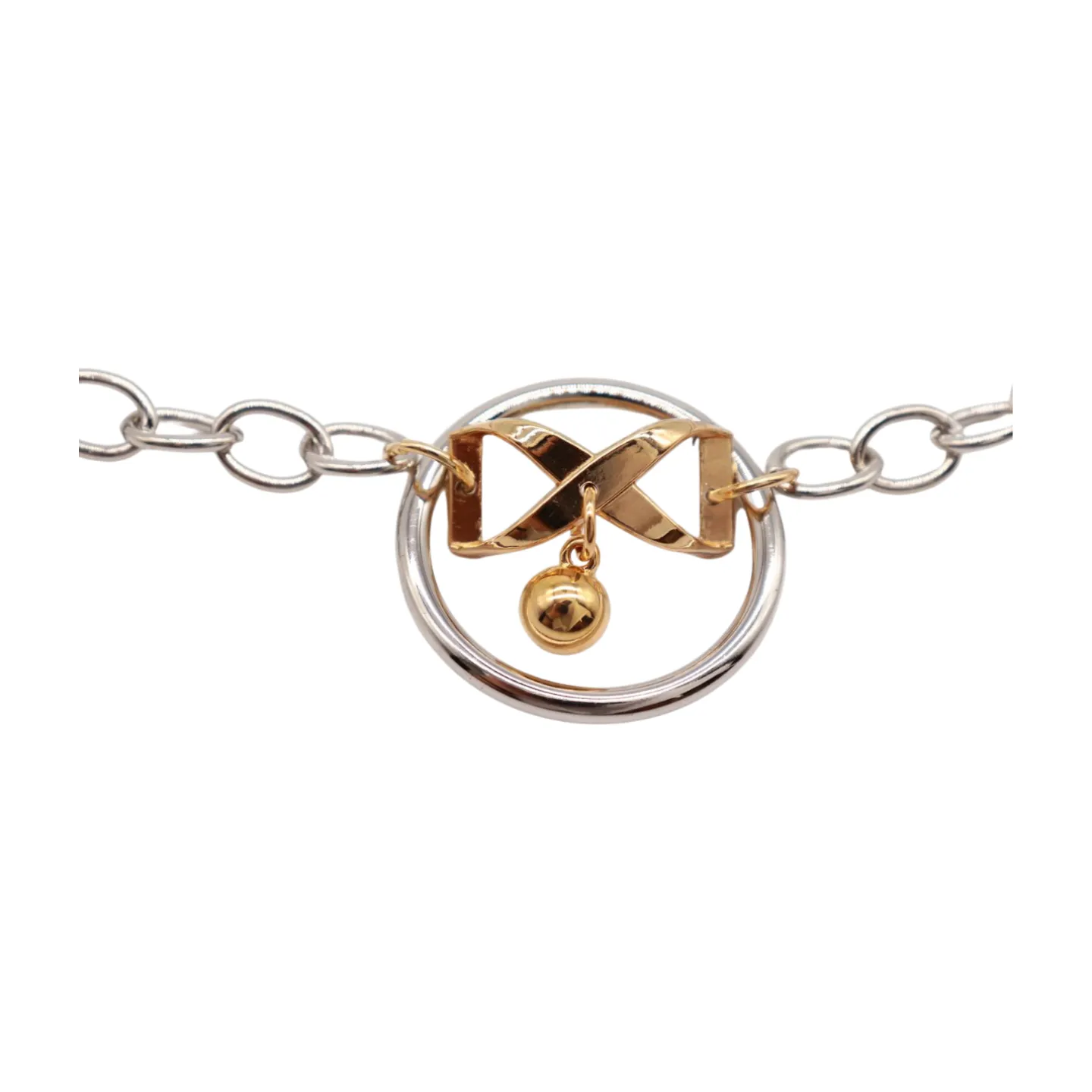 Women Silver Metal Chain Boot Bracelet Shoe Infinity Bow Charm