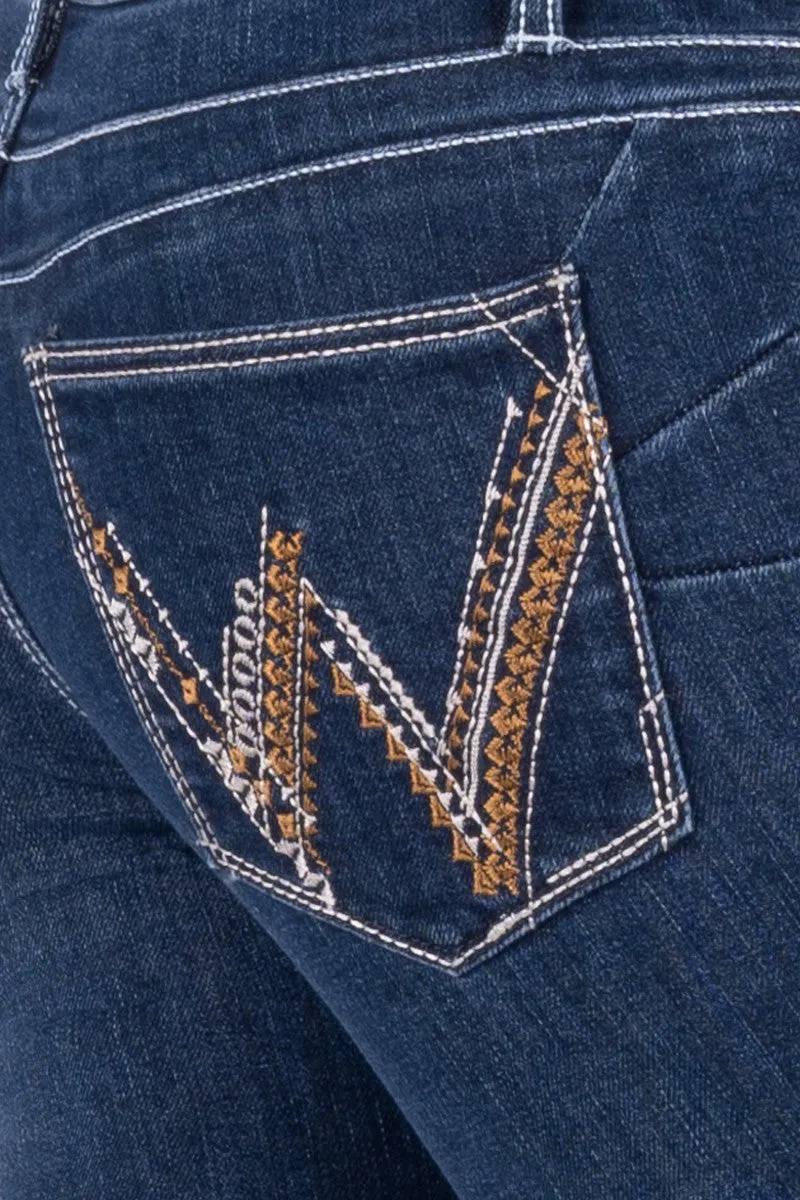Wrangler Amelia Q-Baby Booty Up Ladies Jeans Indigo