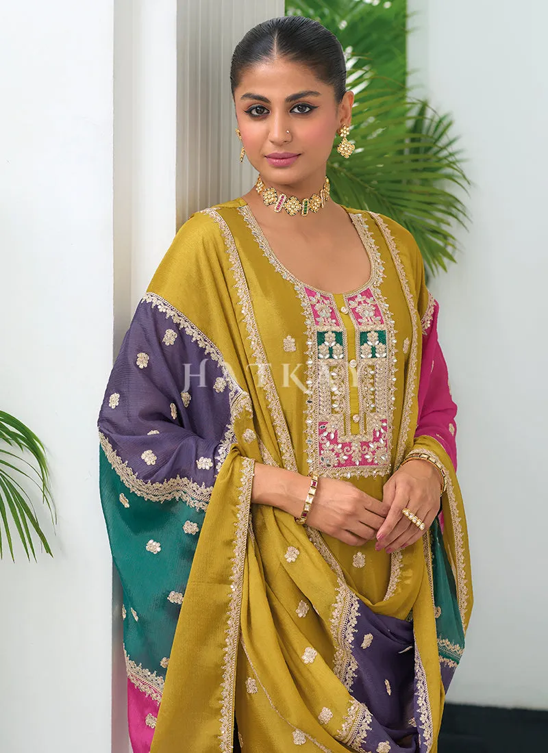 Yellow Salwar Kameez Suit