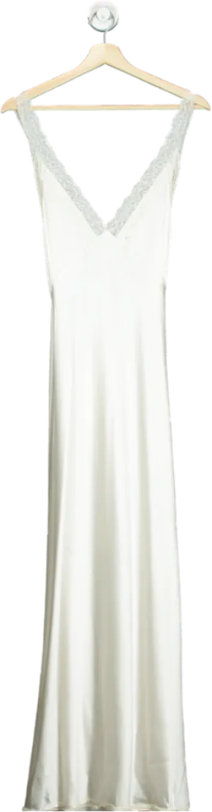 Zara Ltd.Edition Ivory Lace Trim Slip Dress UK L